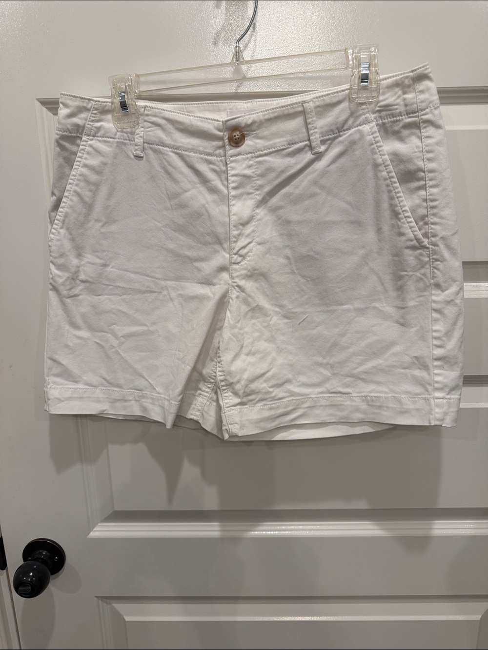 LOFT White Classic Chino Shorts